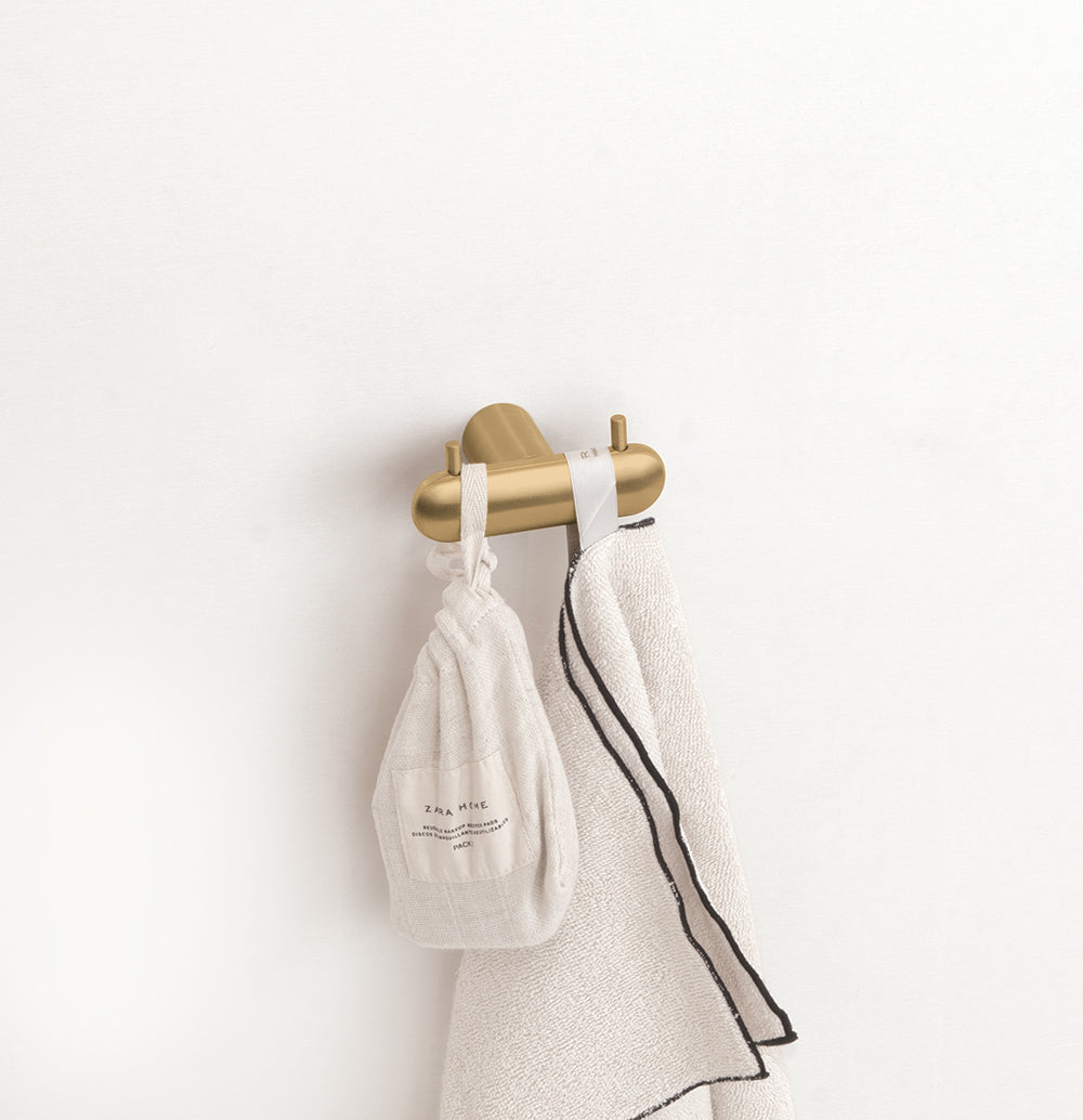 Double Hook – Corona – Brushed Gold