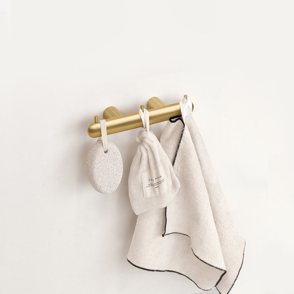 Three-Hook Hanger – Corona – Brushed Gold