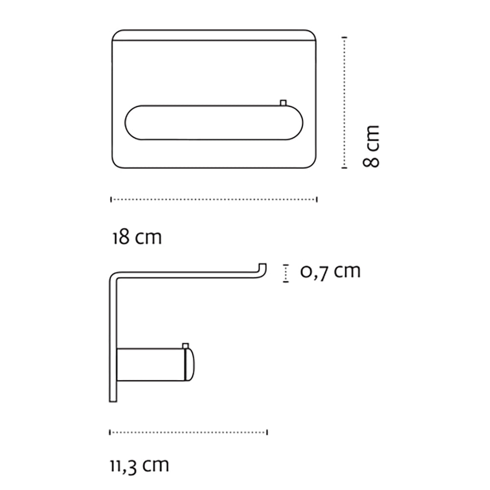 Toilet Roll Holder with Shelf – Corona – Matt Black