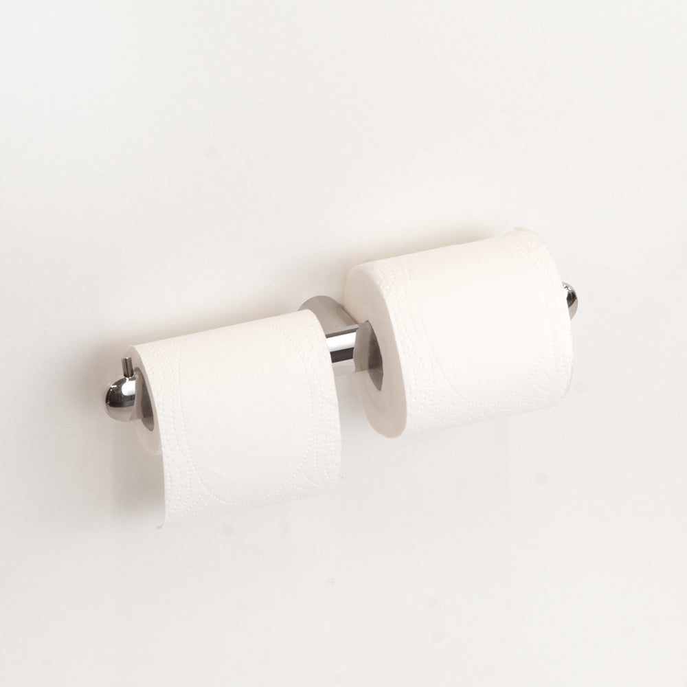 Double Toilet Roll Holder – Corona – Polished Stainless Steel