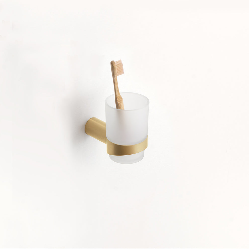 Glass Holder – Corona – Brushed Gold