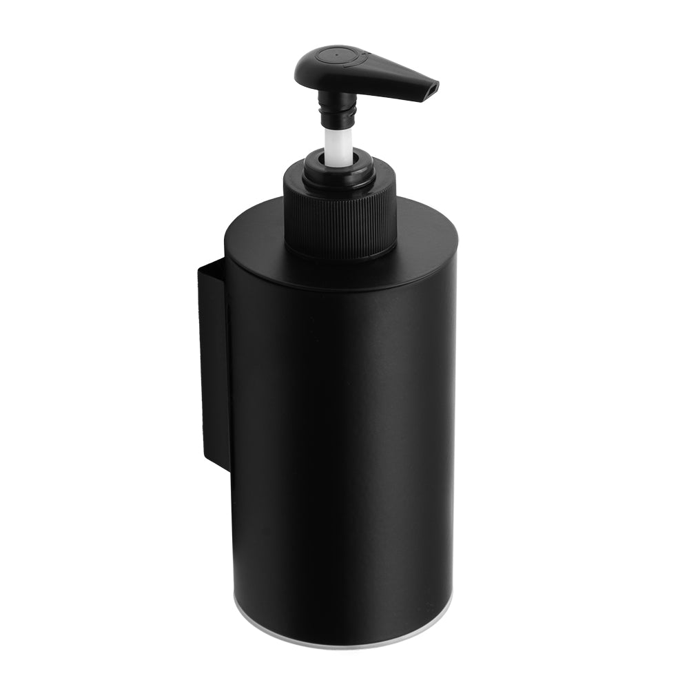 KAPITAN wall-mounted soap dispenser, 250 ml, plastic pump — matt black