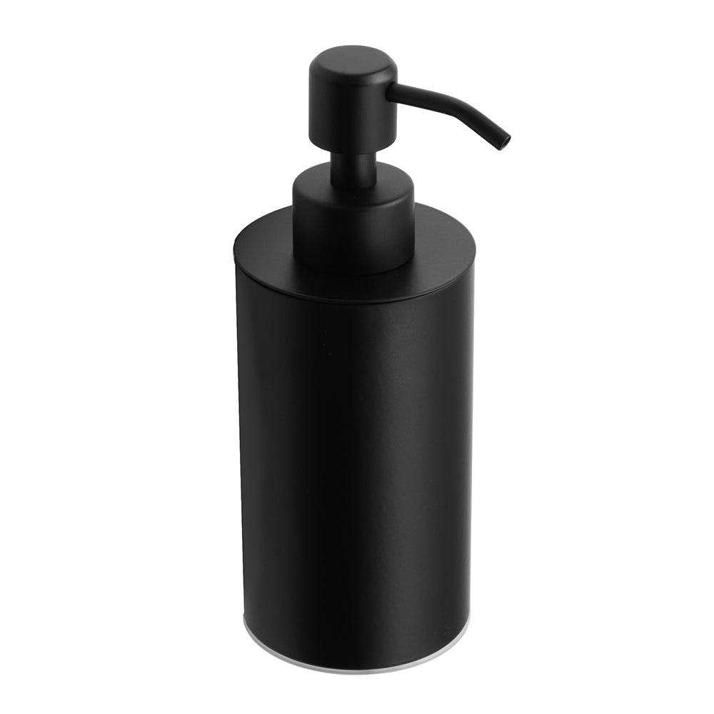 KAPITAN freestanding soap dispenser, 250 ml, metal pump — matt black