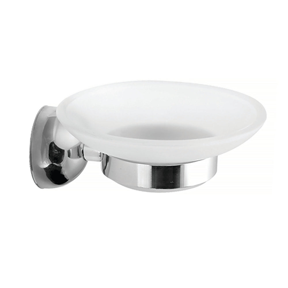 Glass Soap Dish – CLASSICO – Polished Stainless Steel