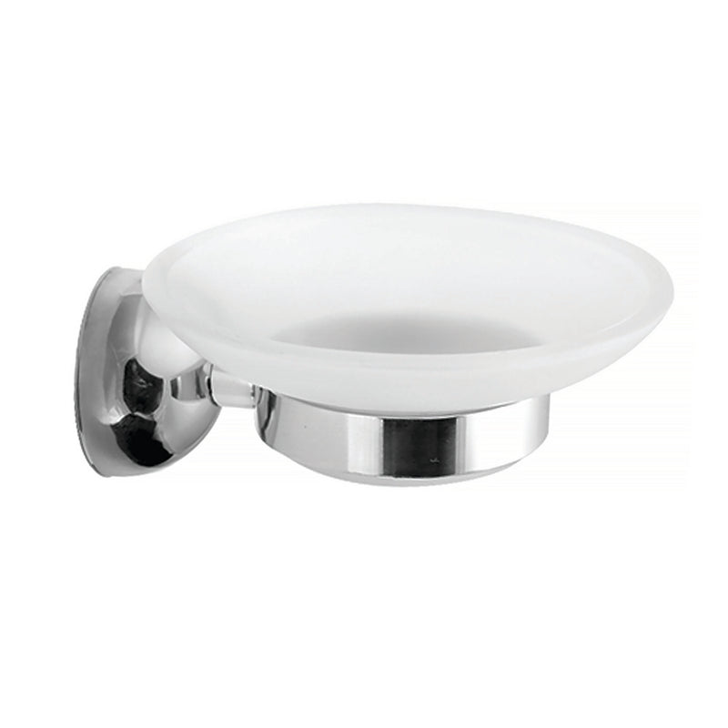 Glass Soap Dish – CLASSICO – Polished Stainless Steel
