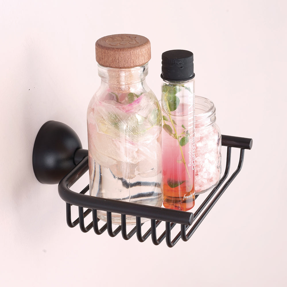 Wire Soap Dish – CLASSICO – Matt Black — interior view
