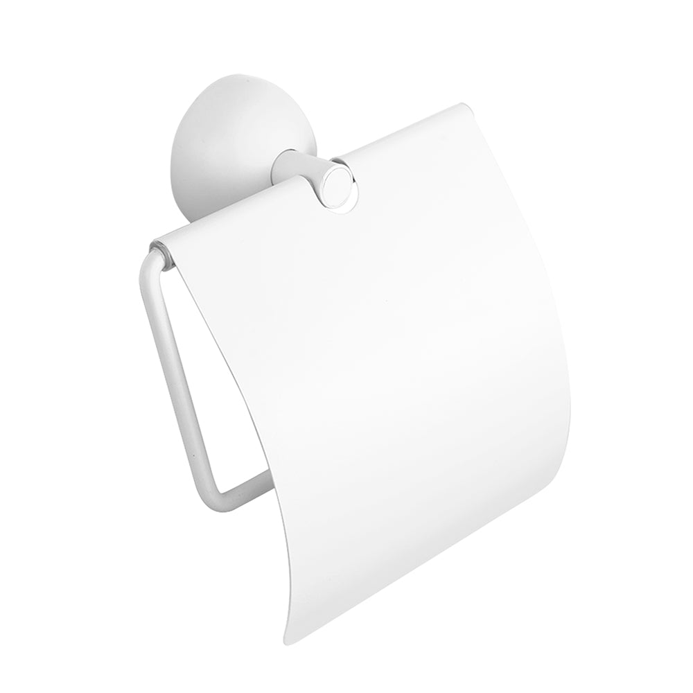 Toilet Roll Holder with Cover – CLASSICO – Matt White