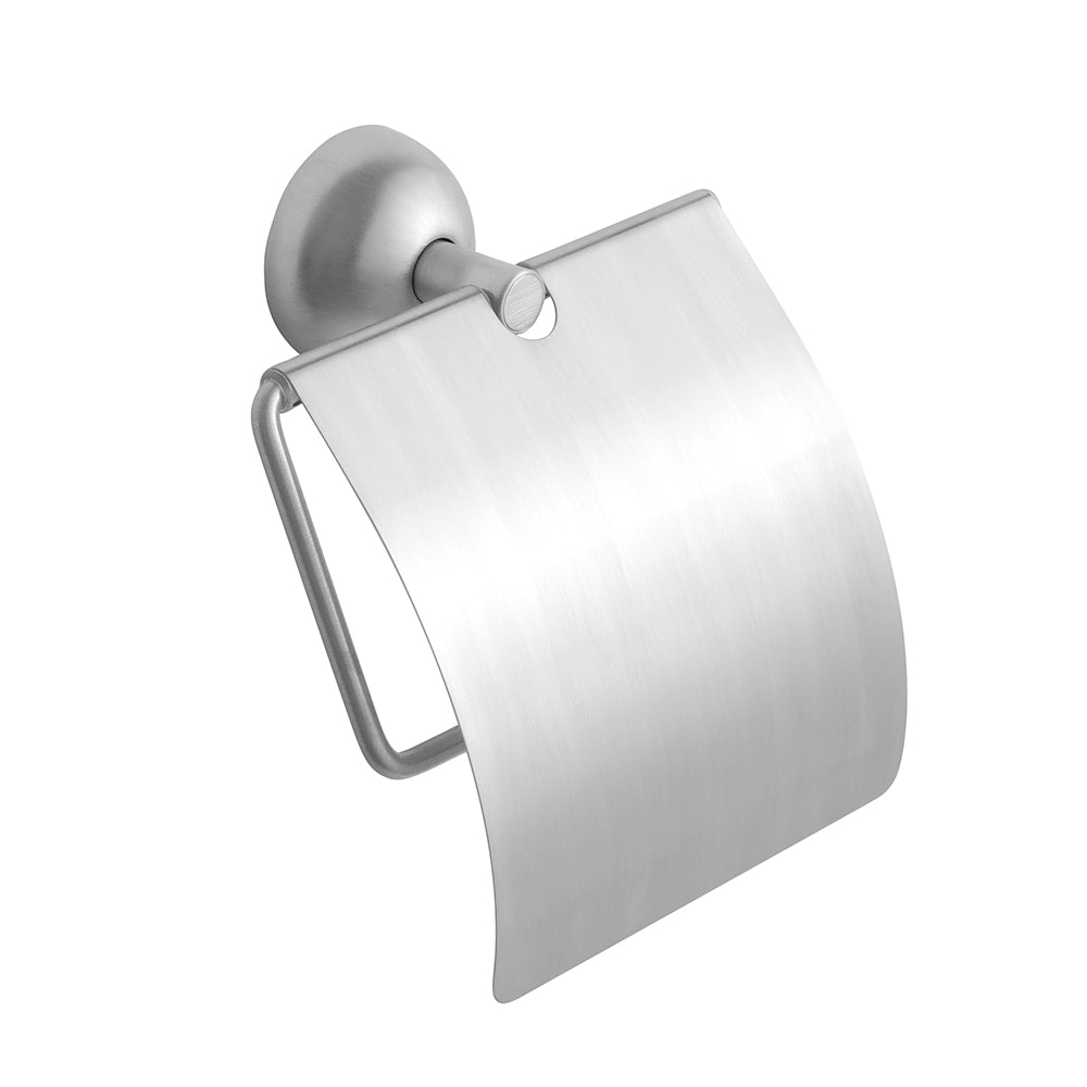 Toilet Roll Holder with Cover – CLASSICO – Brushed Stainless Steel