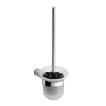 Wall-mounted Toilet Brush Holder With Glass Container – Corona – Polished Stainless Steel