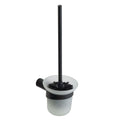 Wall-mounted Toilet Brush Holder With Glass Container – Corona – Matt Black
