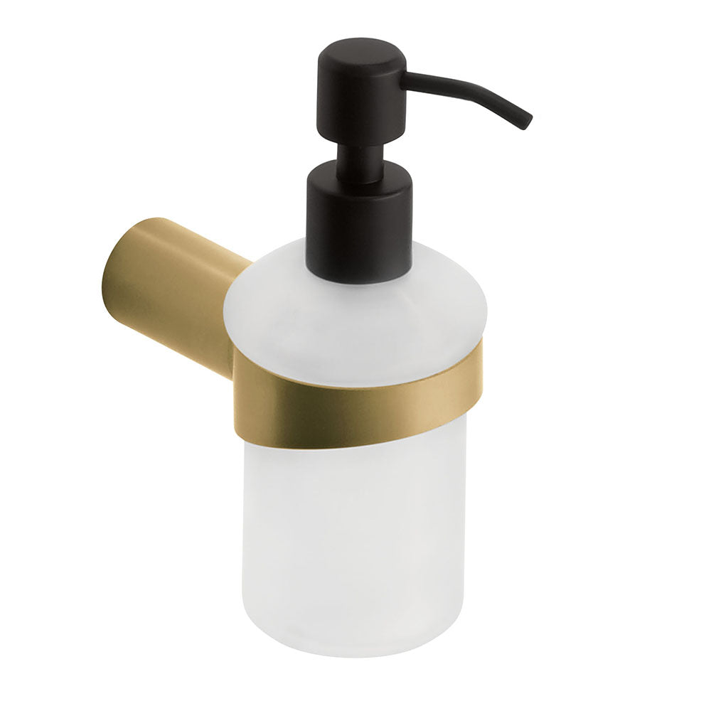 Glass Soap Dispenser – Corona – Brushed Gold