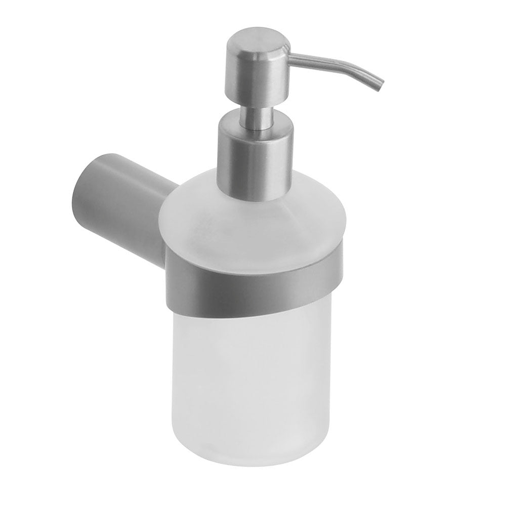 Glass Soap Dispenser – Corona – Brushed Stainless Steel