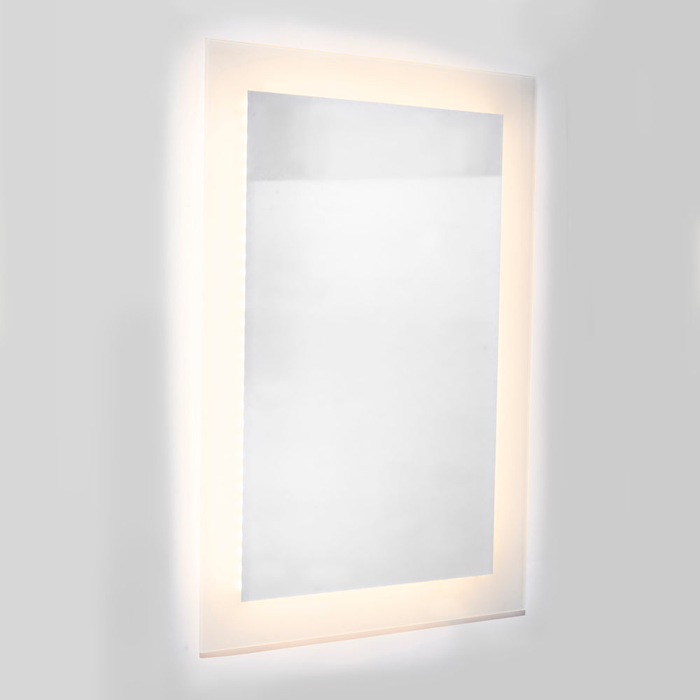 LED Bathroom Mirror with Illuminated Border — bathroom interior