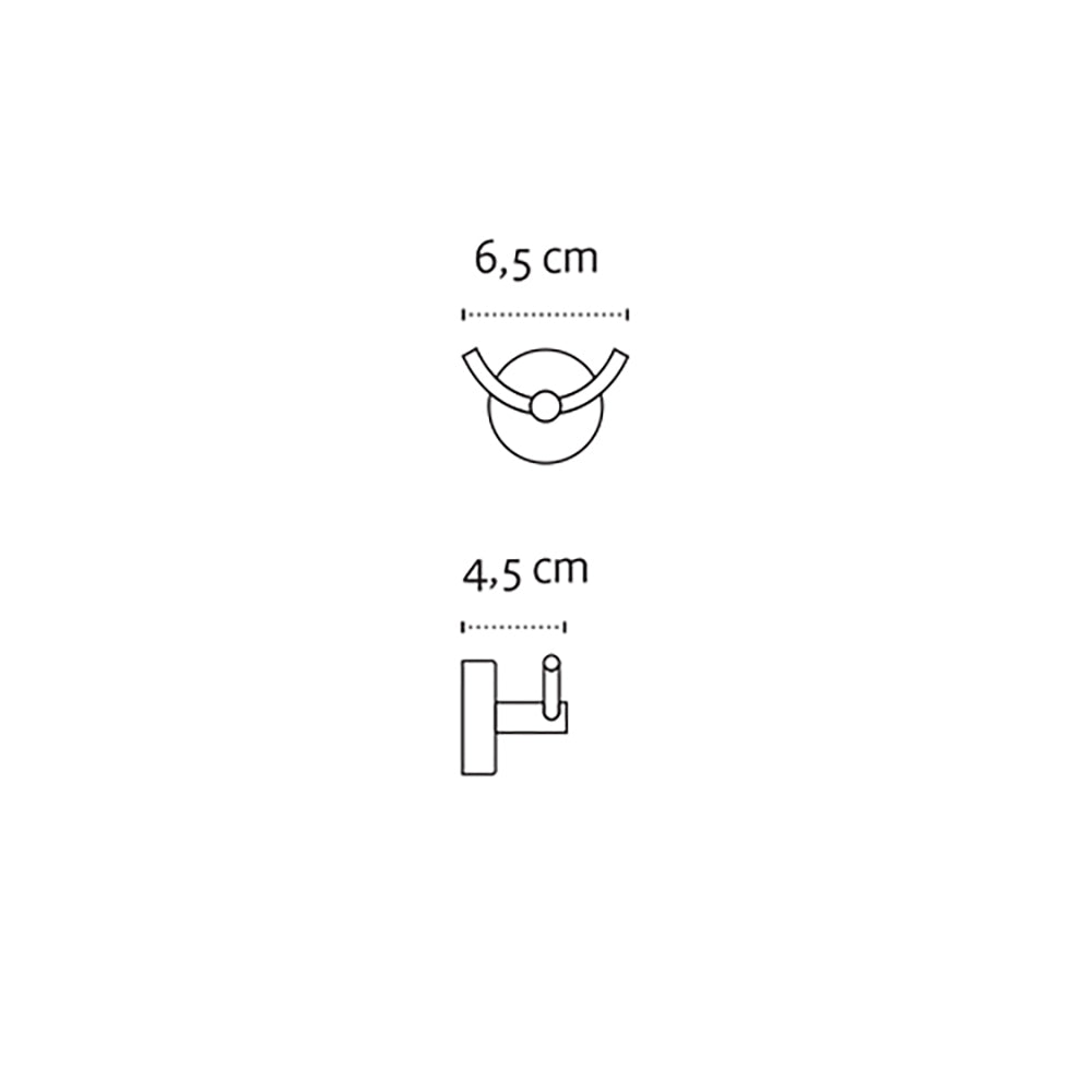 Double Hook – MODERNO – Matt White — dimensions