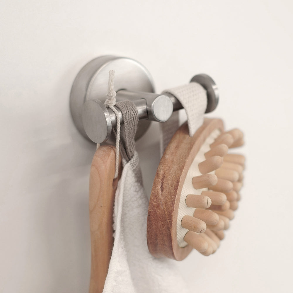 Two-Hook Hanger – MODERNO – Brushed Stainless Steel — interior view