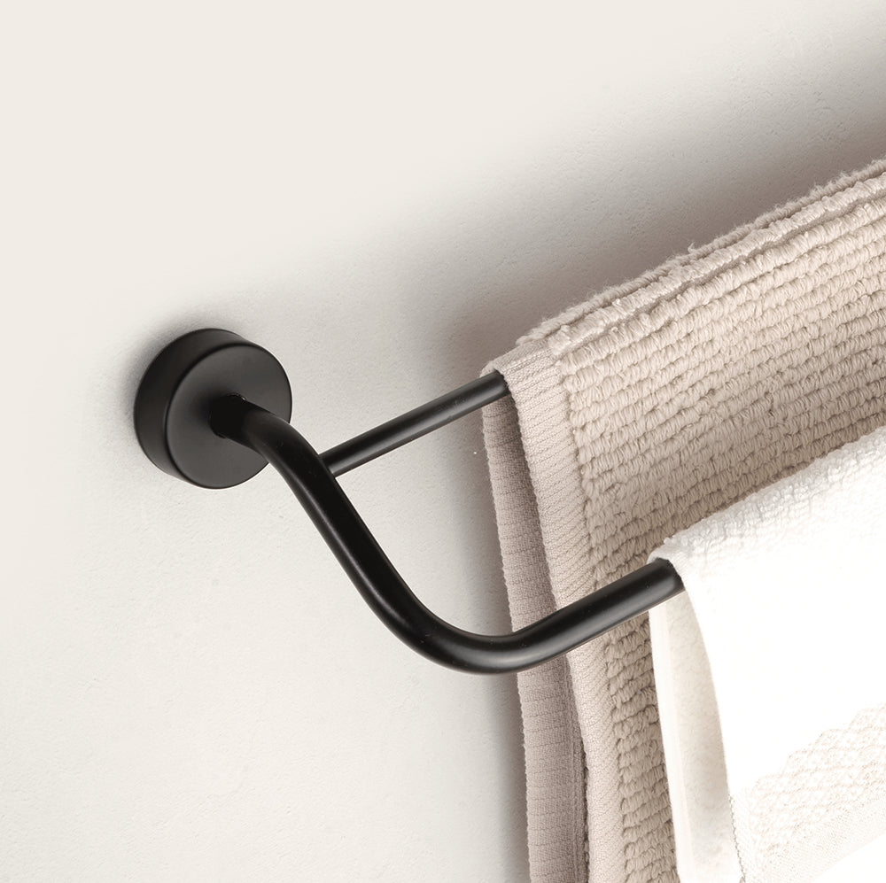 Double Towel Bar – MODERNO – Matt Black — interior view