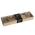 KAPITAN MODERNO Brushed Gold bathroom accessory set in its box,22 99 88
