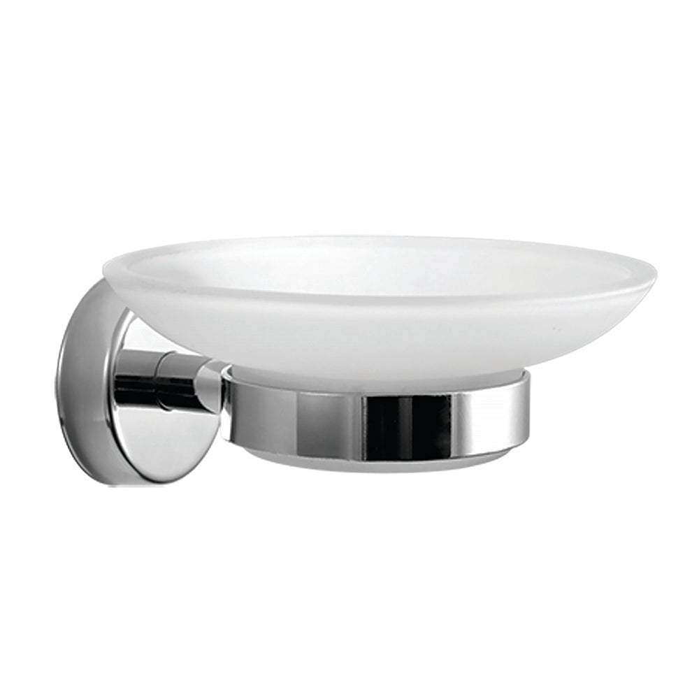 Glass Soap Dish – MODERNO – Polished Stainless Steel