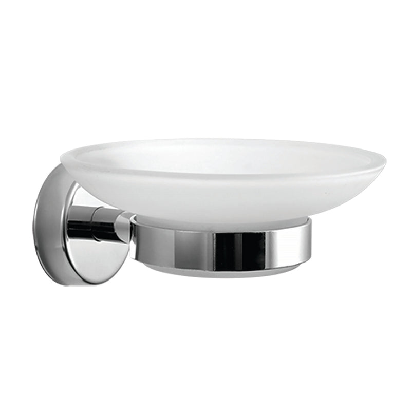 Glass Soap Dish – MODERNO – Polished Stainless Steel
