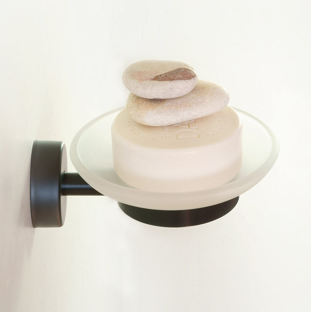 Glass Soap Dish – MODERNO – Matt Black — interior view