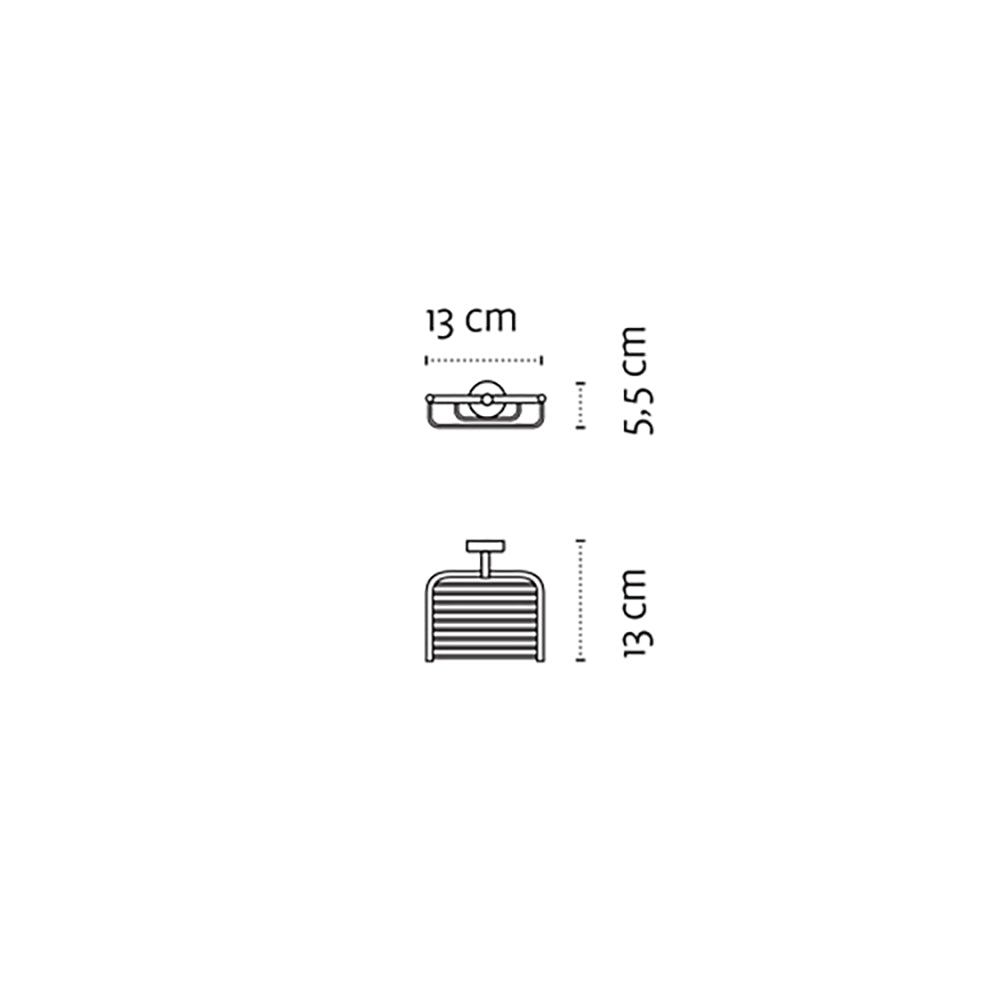 Wire Soap Dish – MODERNO – Matt White — dimensions