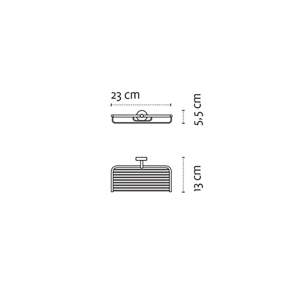 Double Wire Soap Dish – MODERNO – Matt White — dimensions