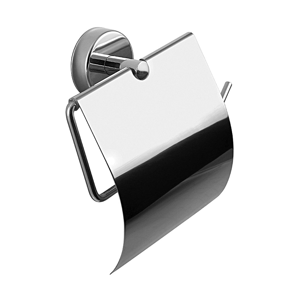 Toilet Roll Holder with Cover – MODERNO – Polished Stainless Steel