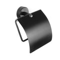 Toilet Roll Holder with Cover – MODERNO – Matt Black