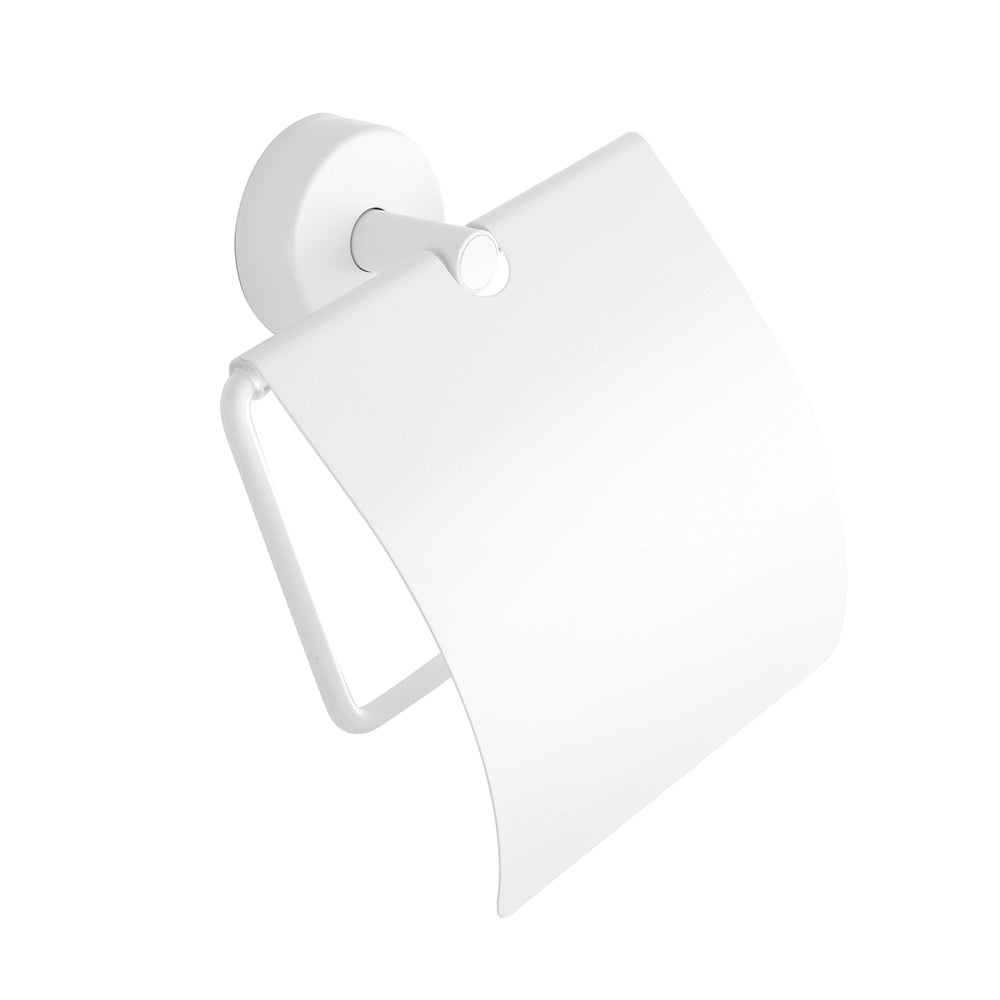 Toilet Roll Holder with Cover – MODERNO – Matt White