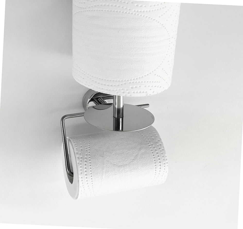 Double Toilet Roll Holder – MODERNO – Polished Stainless Steel — interior view