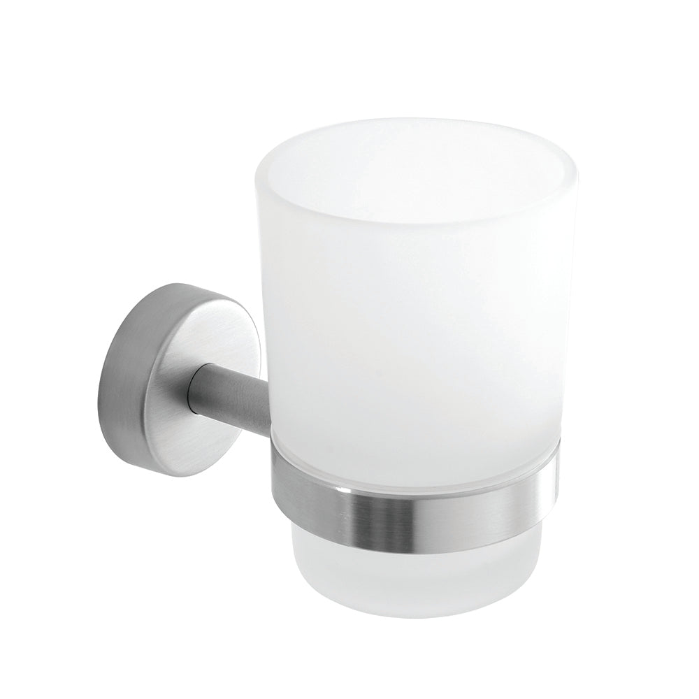 Glass Tumbler Holder – MODERNO – Brushed Stainless Steel