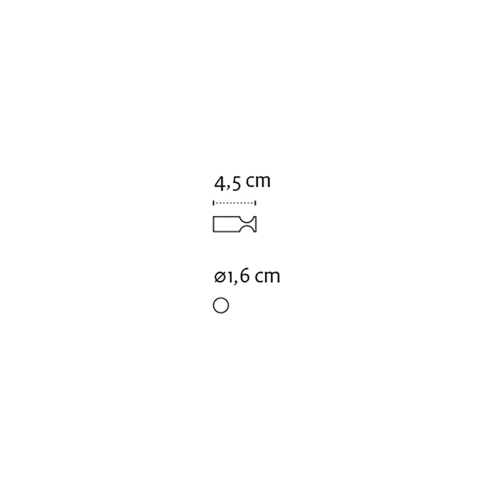 Straight Hook – MODERNO – Matt White — dimensions
