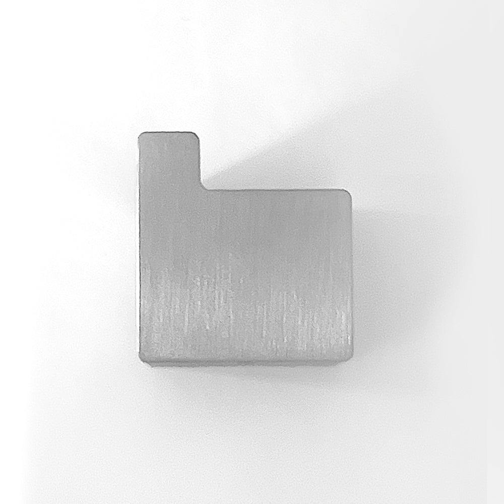 Single Hook – Left – NEO – Brushed Stainless Steel – product view