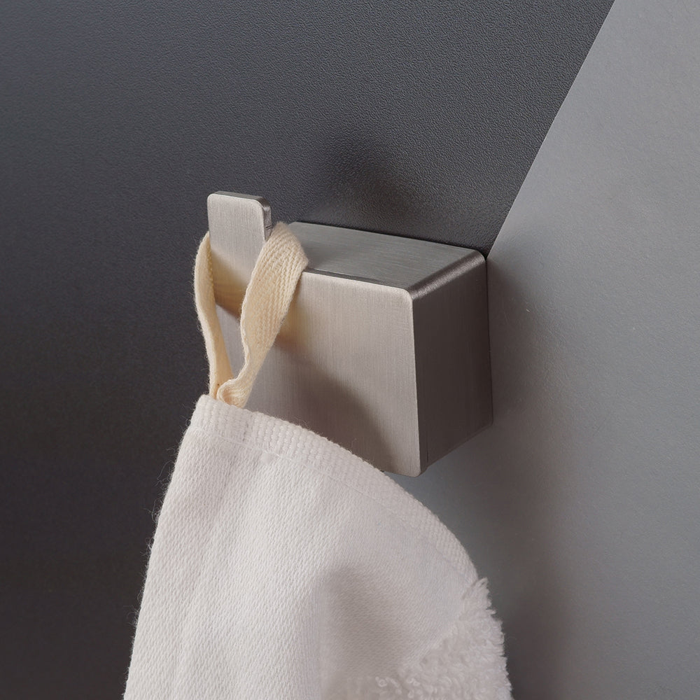 Single Hook – Left – NEO – Brushed Stainless Steel – product view