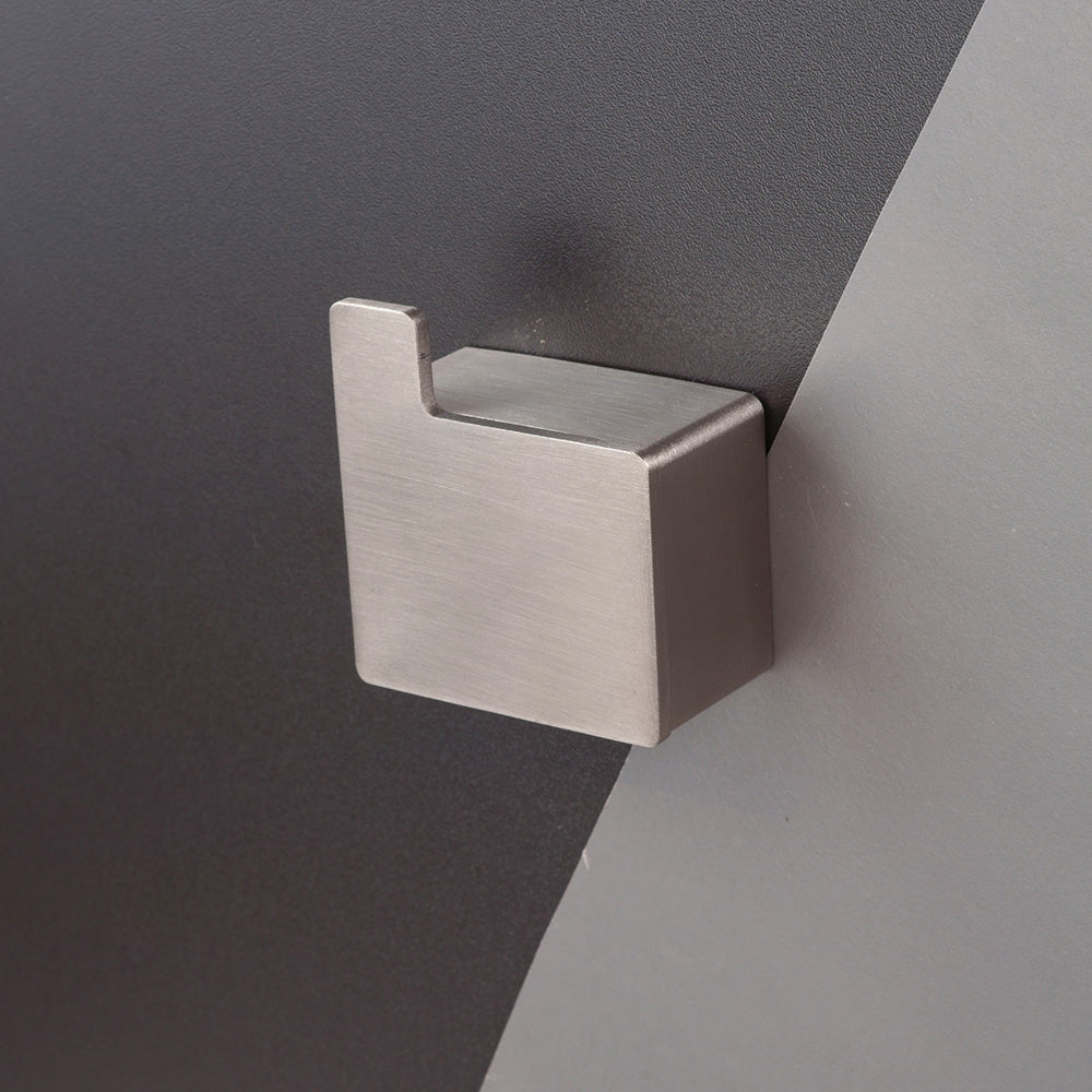 Single Hook – Left – NEO – Brushed Stainless Steel – product view