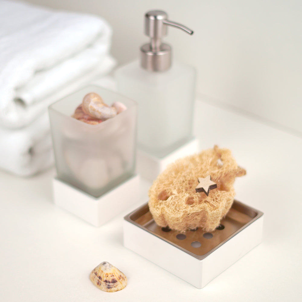 Freestanding Wire Soap Dish – NEO – Matt White – product view