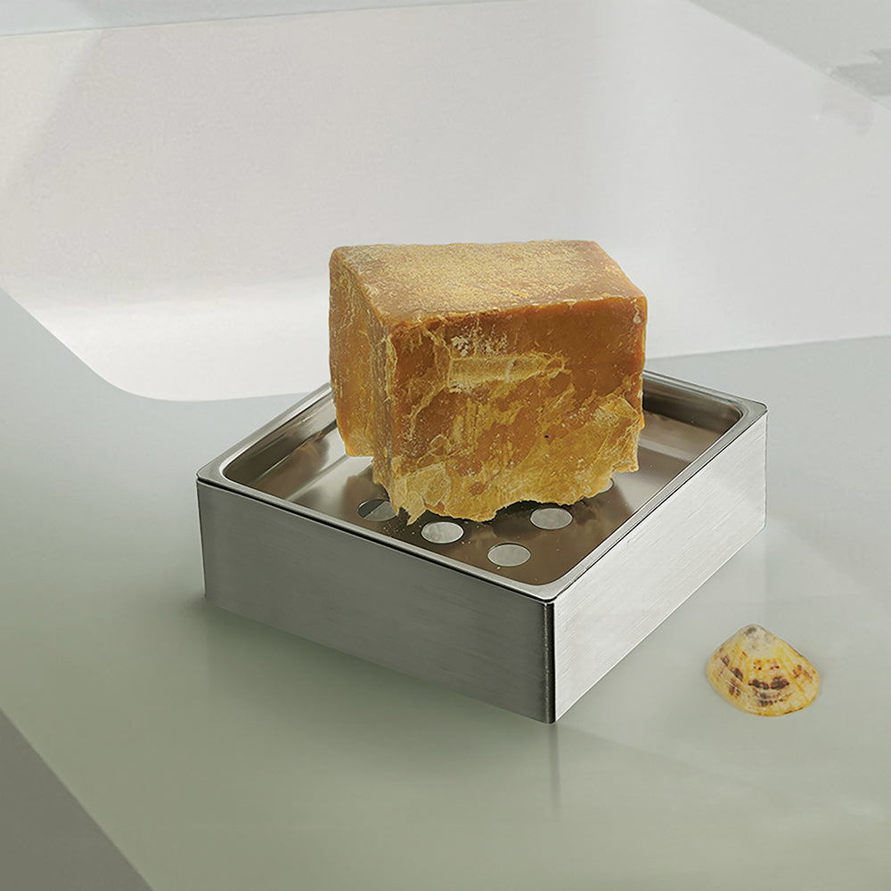 Freestanding Wire Soap Dish – NEO – Brushed Stainless Steel – product view