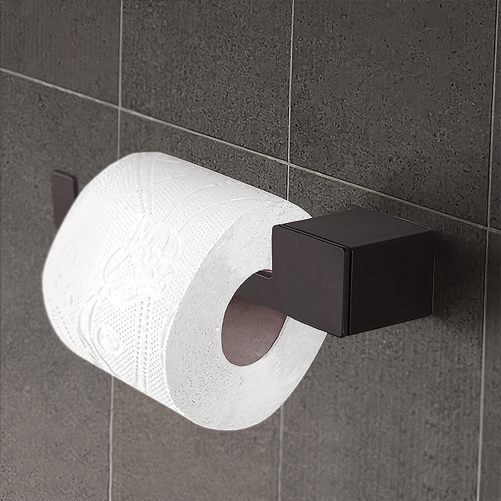 Toilet Roll Holder – Left – NEO – Matt Black – product view