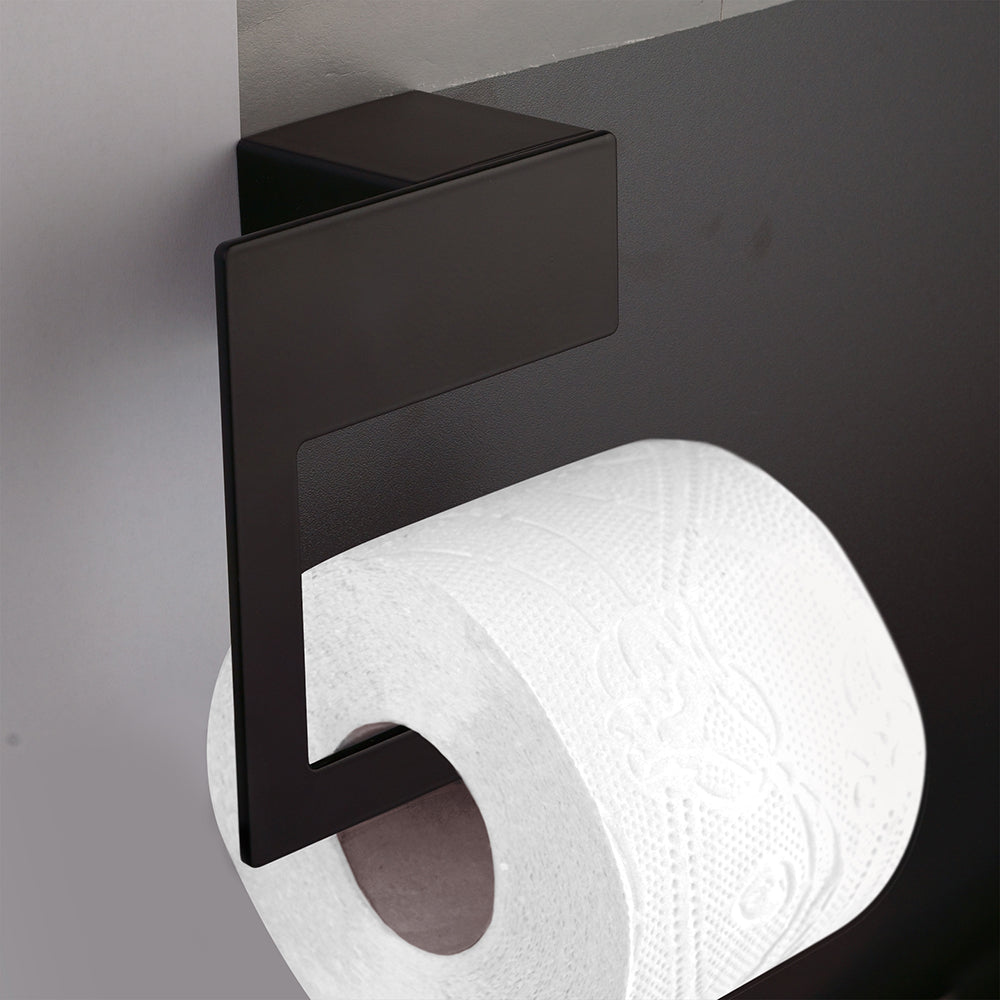 Ring-Style Toilet Roll Holder – NEO – Matt Black – product view