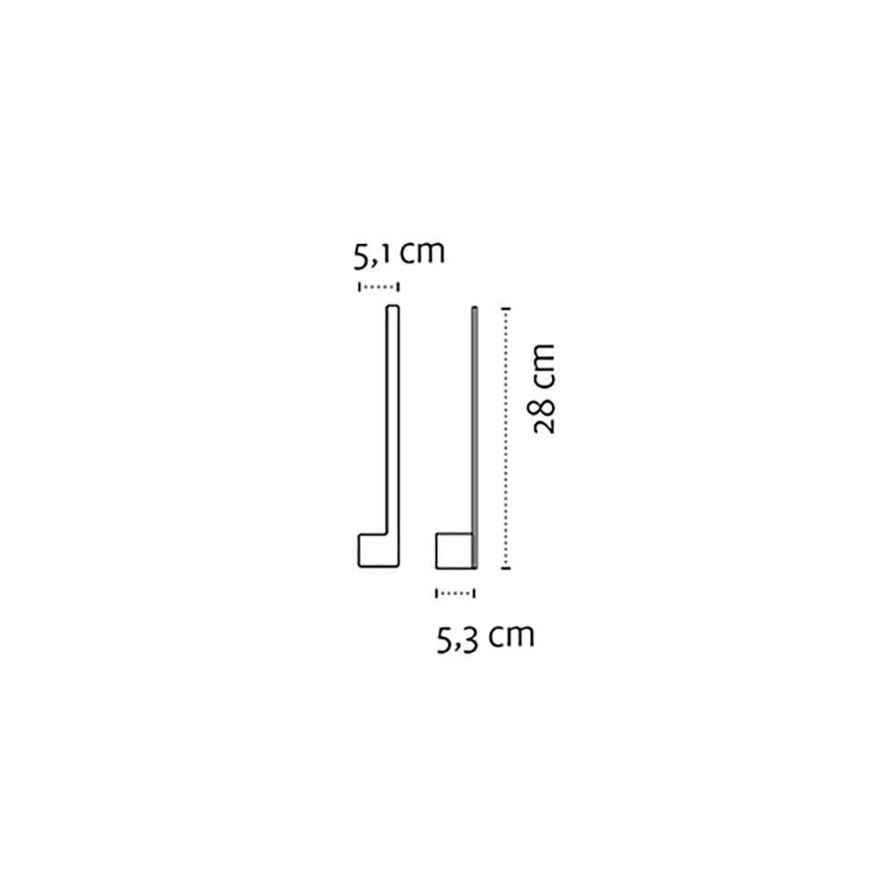 Double Toilet Roll Holder with Shelf – NEO – Matt White – dimensions