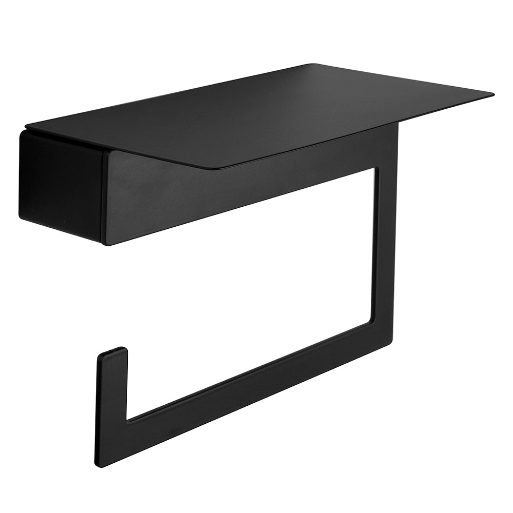 Towel Ring with Shelf – NEO – Matt Black