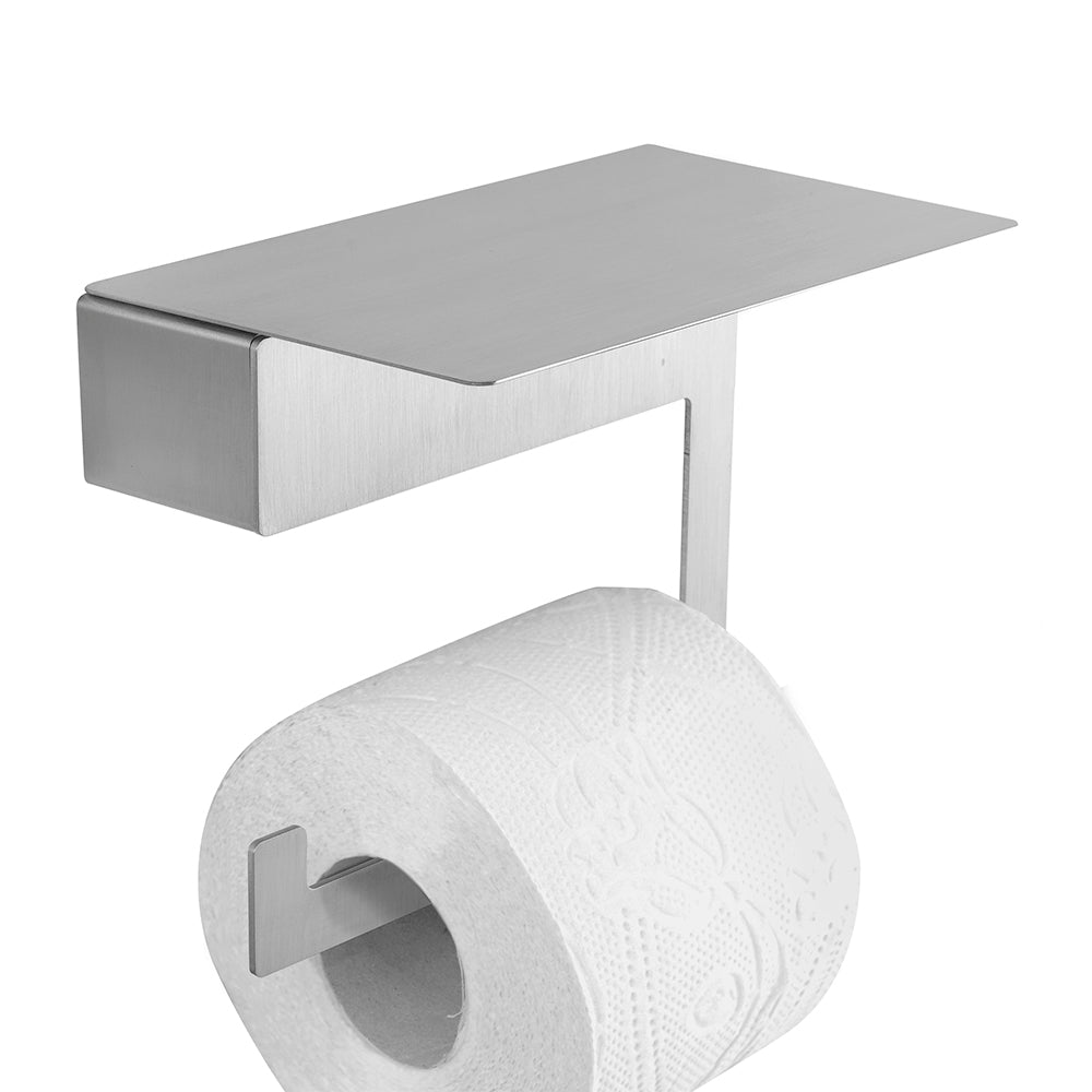 Straight Toilet Roll Holder – NEO – Brushed Stainless Steel
