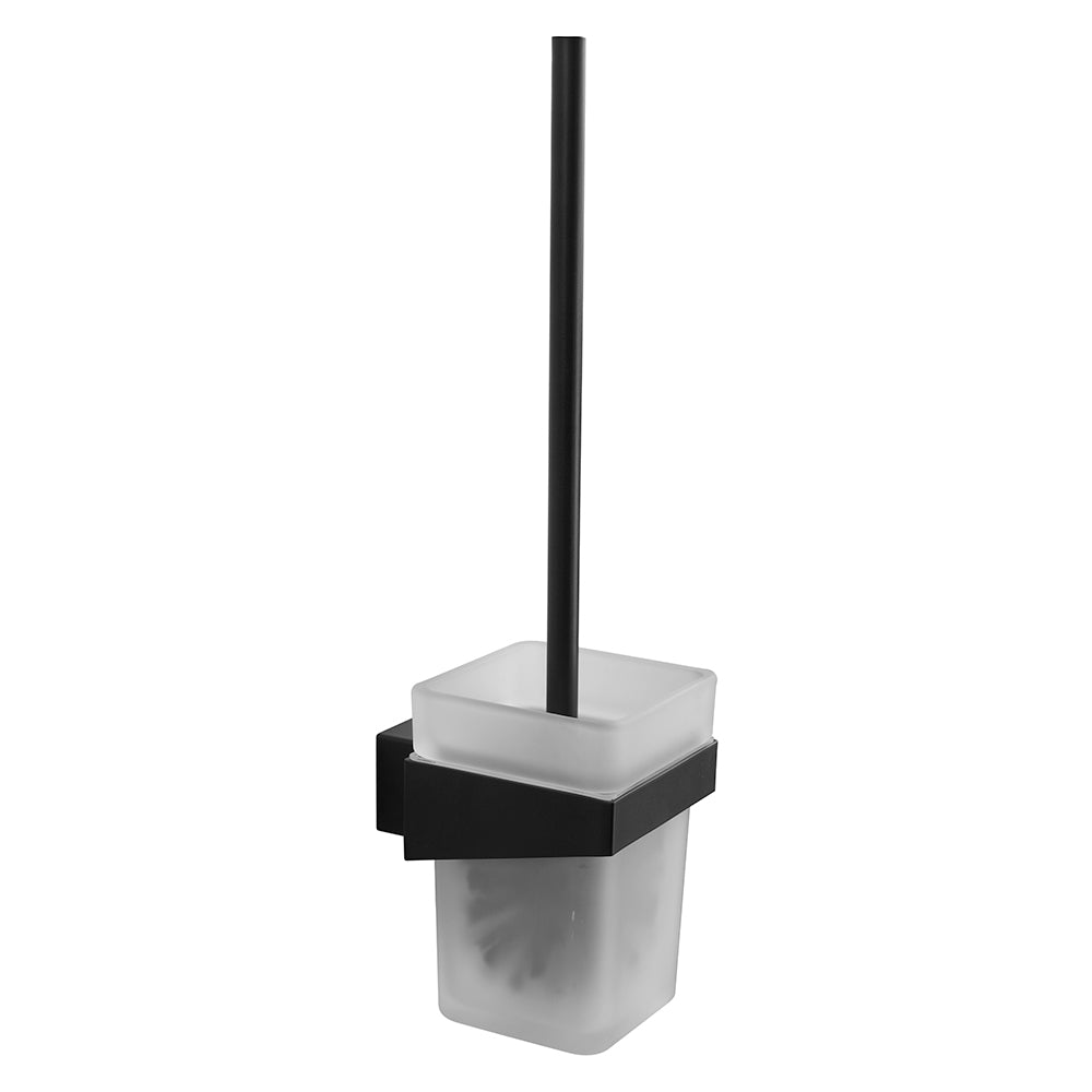 Wall-Mounted Glass Toilet Brush Holder – NEO – Matt Black