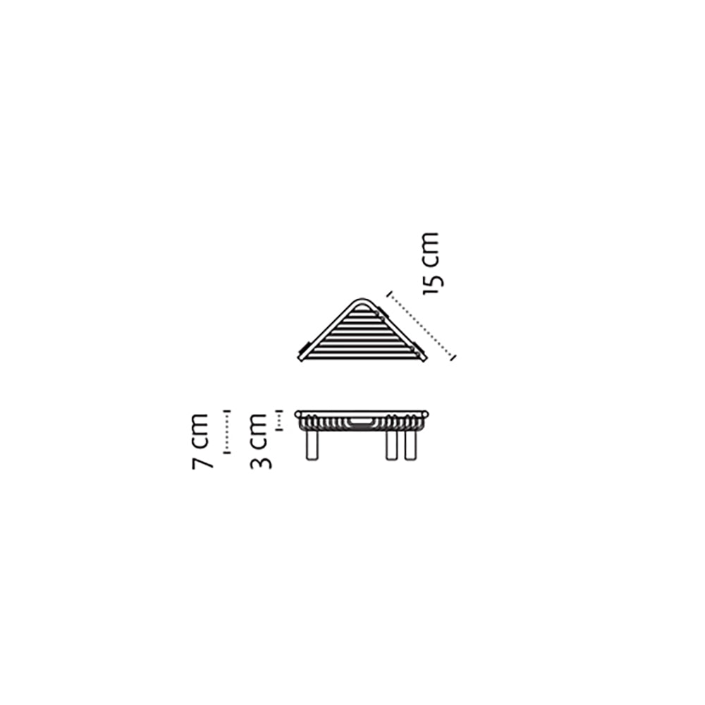 Mini Corner Wire Soap Dish – NETS – Matt White — dimensions