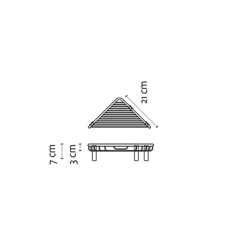 Corner Wire Soap Dish – NETS – Matt White — dimensions