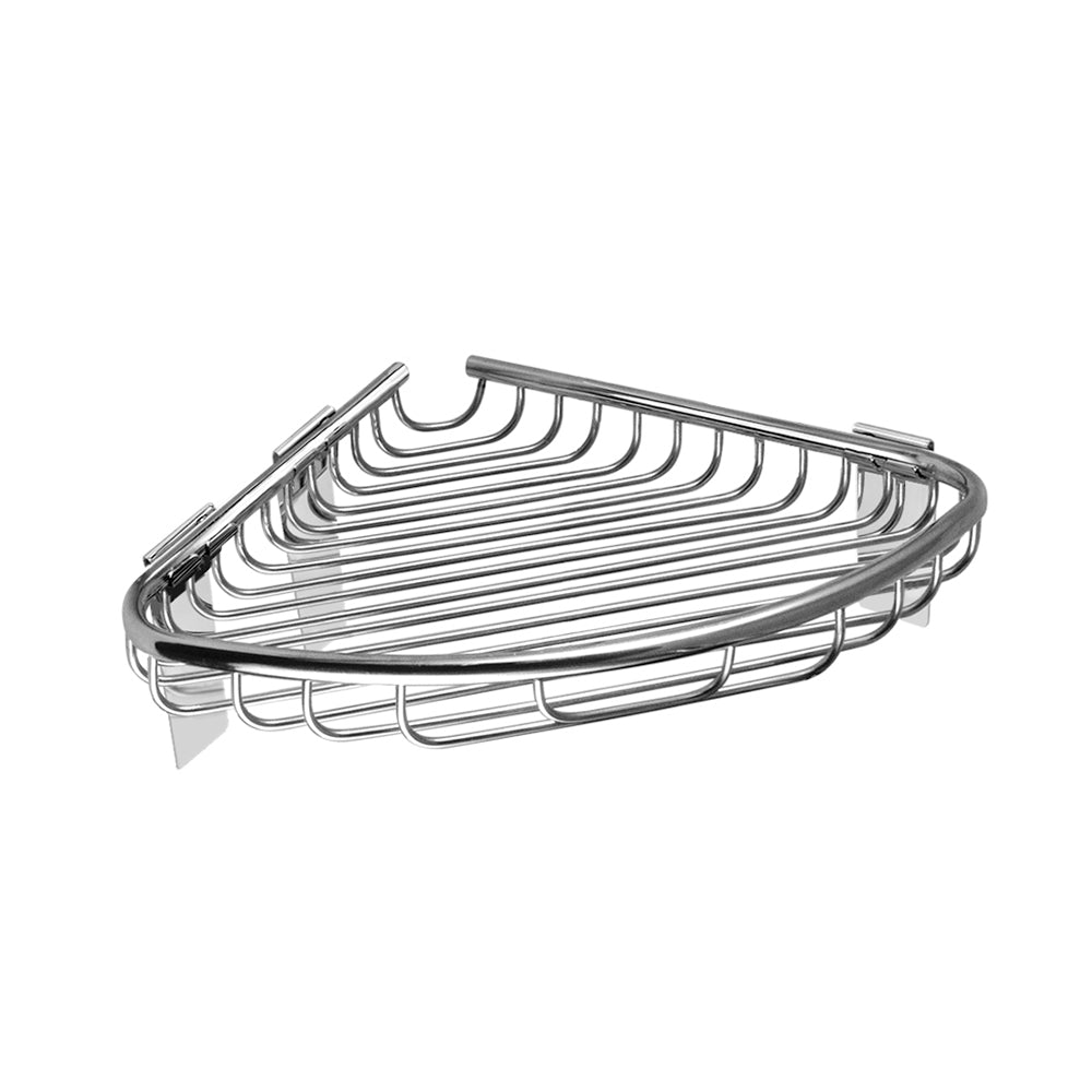 Shallow Corner Basket – NETS – Polished Stainless Steel