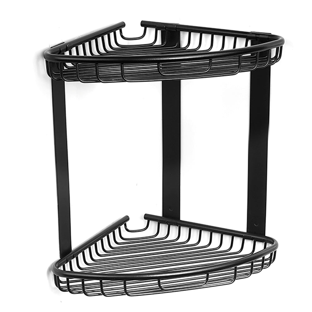 Two-Tier Shallow Corner Basket – NETS – Matt Black