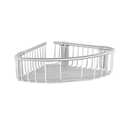 Deep Corner Shower Basket – NETS – Brushed Stainless Steel