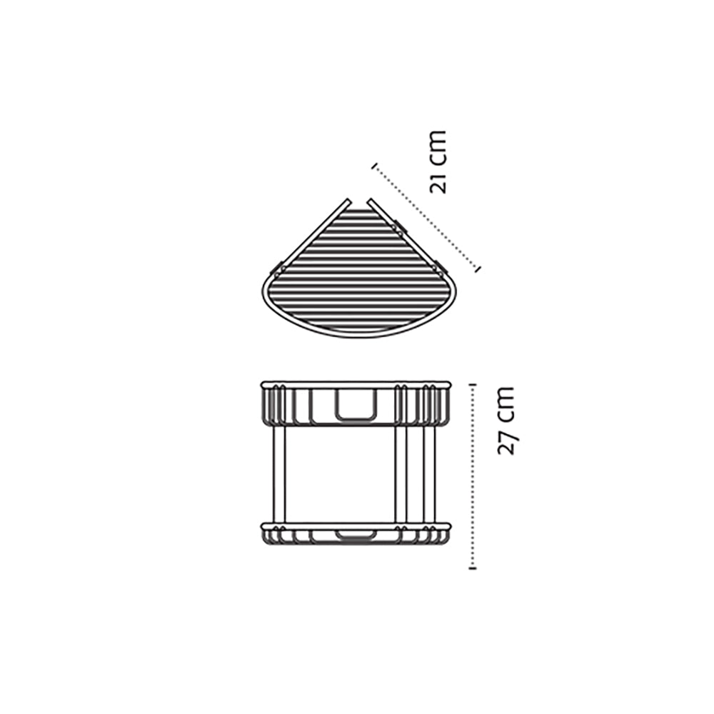 Two-Tier Mixed Corner Basket – NETS – Matt White — dimensions