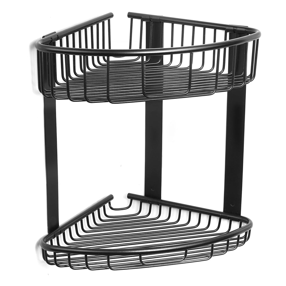 Two-Tier Mixed Corner Basket – NETS – Matt Black